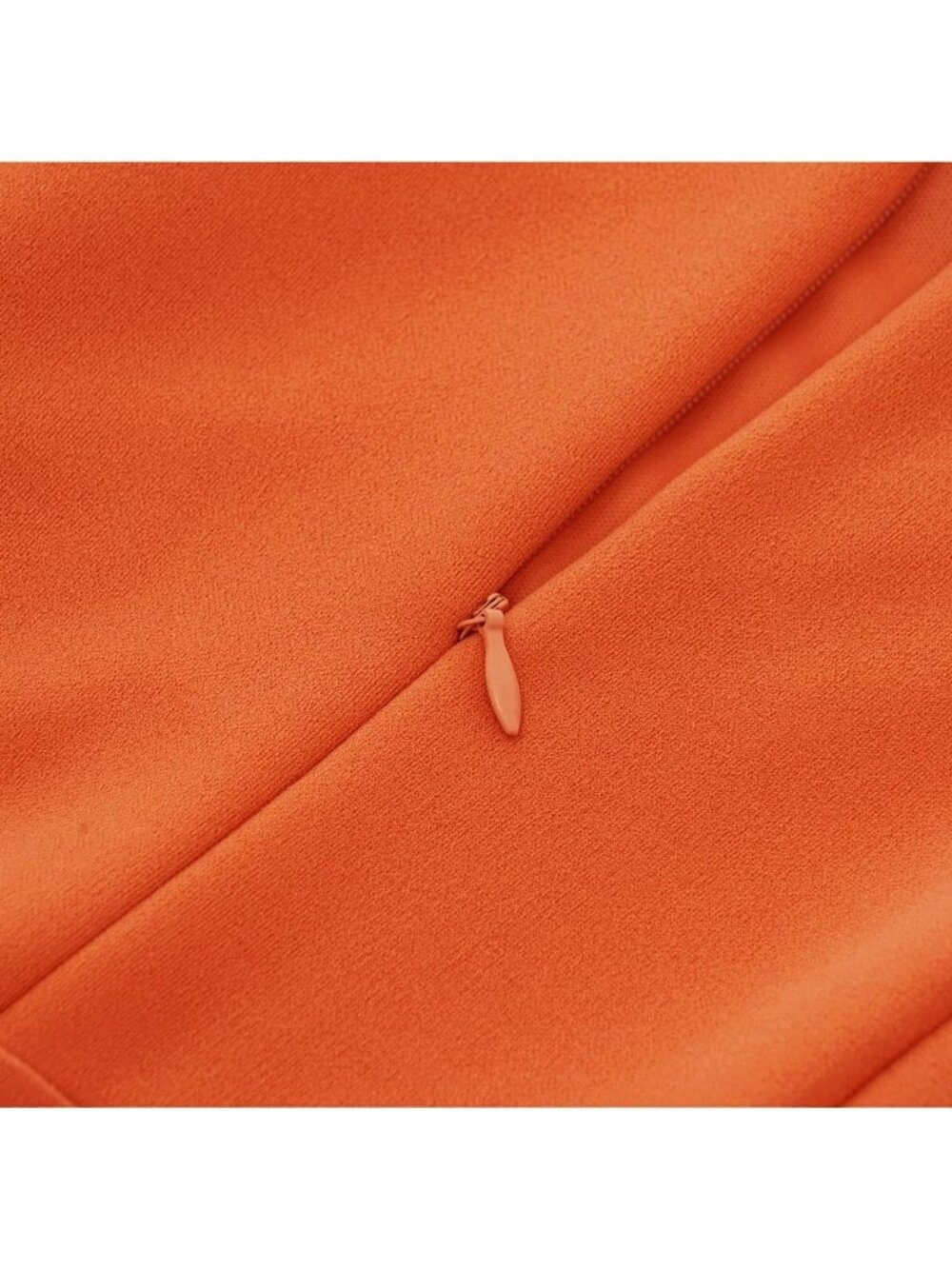 Women's Orange Boat Neck Modest Sleeve Cocktail Bodycon Maxi Dress - Picture 5 of 5